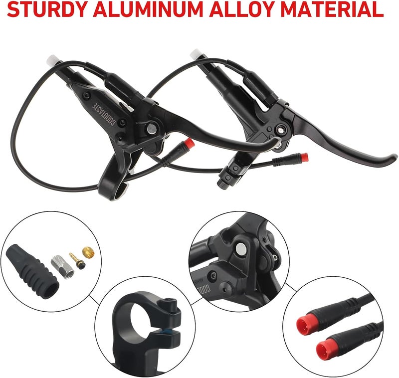 Drhomeam Left & Right Electronic Brake Lever Set for Most Electric Bicycle, GT03 Oil Power-Off Function Ebike Handle, Brake Grips for Electric Bike, Ebike Accessories Cut Off Power (A Pair) - Image 5